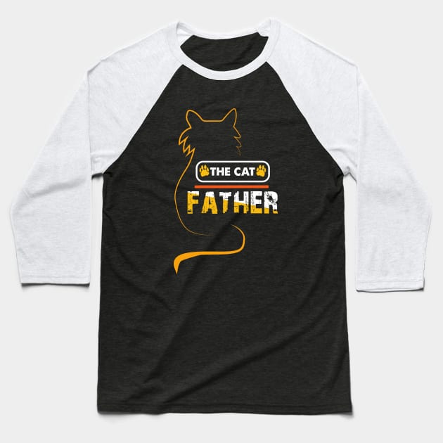 The Cat Father Baseball T-Shirt by Astramaze